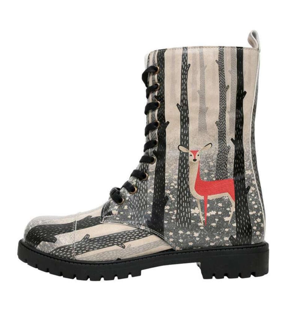 Lange Stiefel mit Reissverschluss aus veganem Leder - You are the Colour of My Life - Schwarz