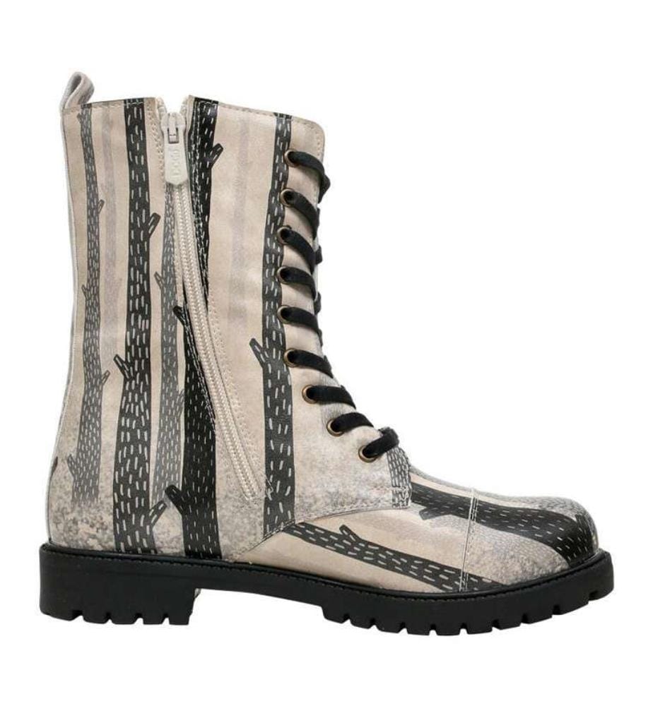 Lange Stiefel mit Reissverschluss aus veganem Leder - You are the Colour of My Life - Schwarz