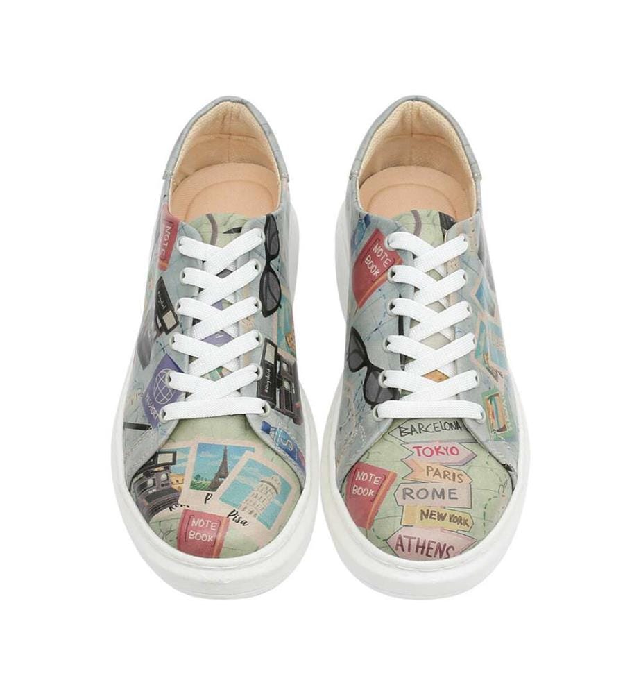 Sneakers aus veganem Leder Design Ready to Travel - Mehrfarbig
