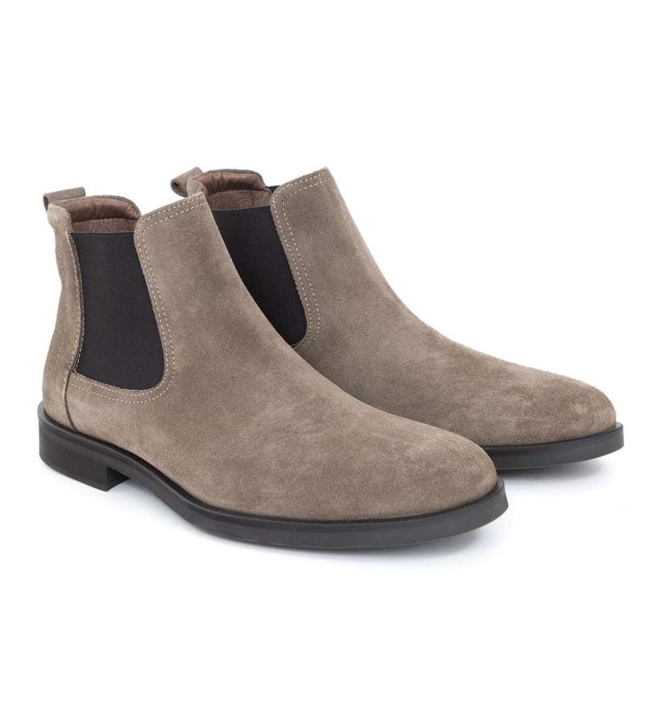 Chelsea Boots aus Wildleder - Beige