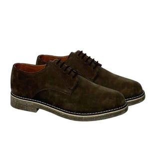 Brauner Wildleder-Derby