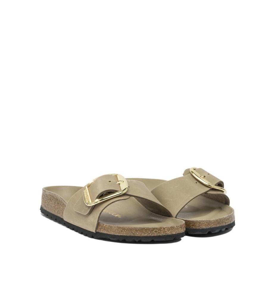 Madrid Big Buckle Slides Sandalen - Braun