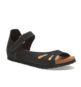 Appartamenti in pelle con plantare in sughero - Nero-Nubuck