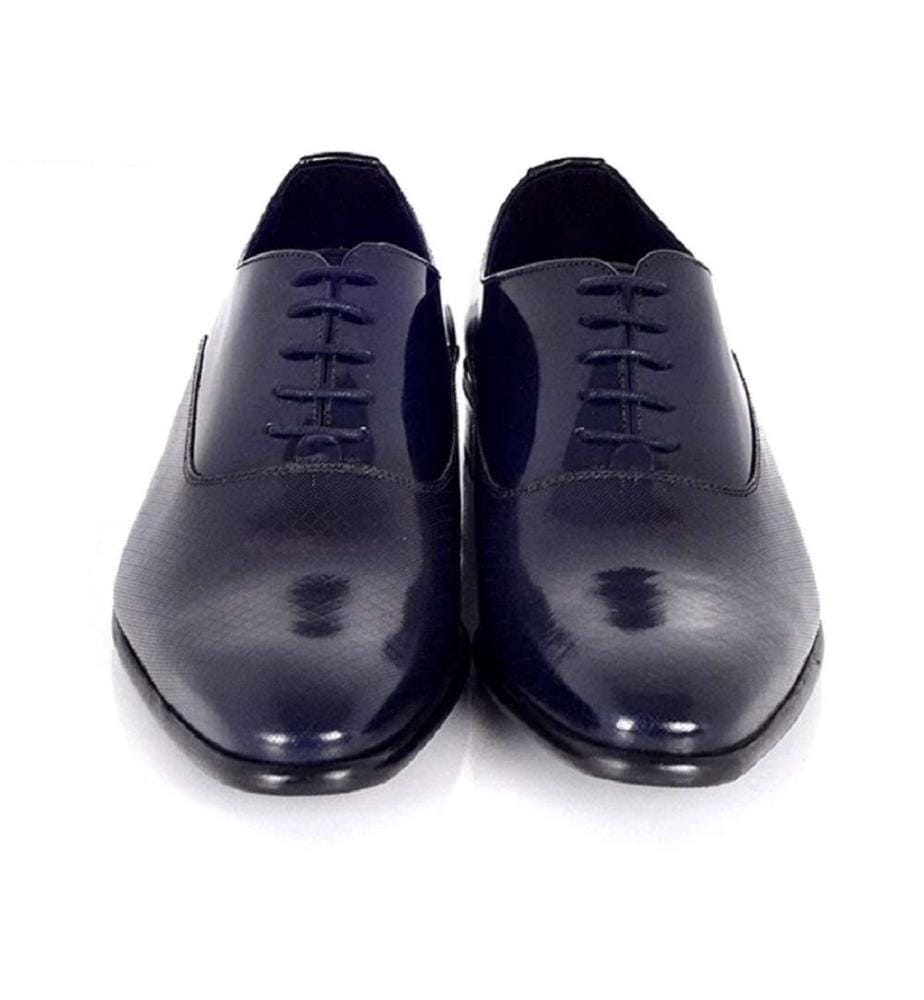 Blue leather Oxford