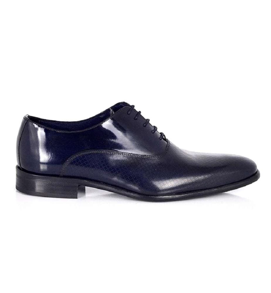 Blue leather Oxford