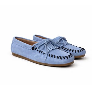 Suede Moccasins - Blue