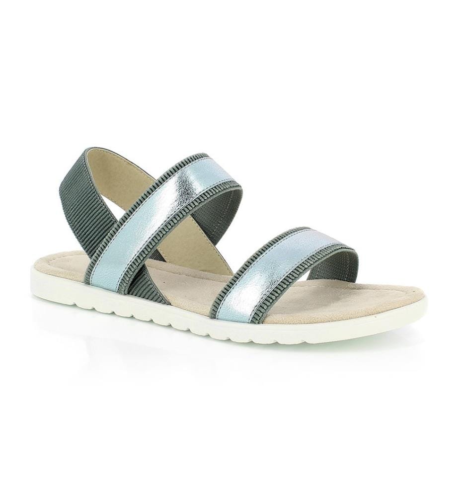 KIMBERFEEL - Sandalen Harbour - Silber und Khaki