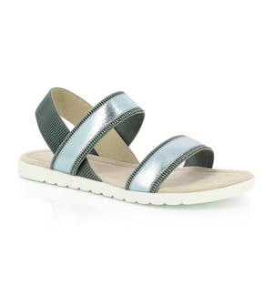 KIMBERFEEL - Sandalen Harbour - Silber und Khaki