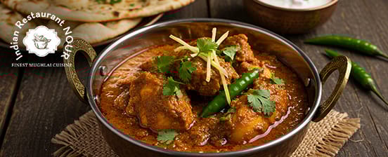 3-Gang-Menü mit indischem Chicken Kadai