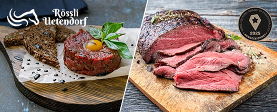3-Gang-Menü mit Rindstatar oder Roastbeef