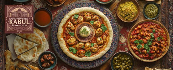Traditionelles afghanisches 4-Gang-Menü