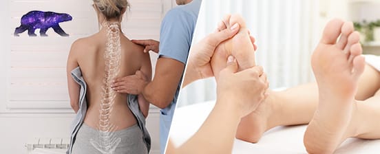 Fussreflexzonenmassage – optional mit Wirbelsäulenaufrichtung