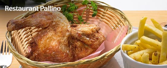 Pouletkörbli inkl. Salat und Dessert à discrétion