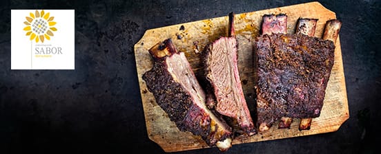 3-Gang-Menü mit Barbecue-Spareribs vom Rind