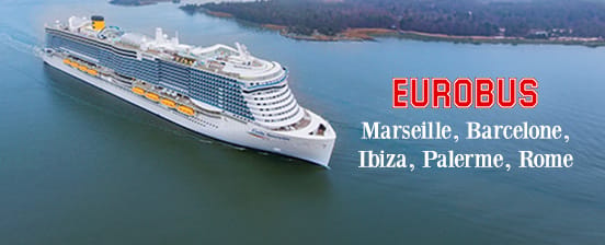 7 nuits sur le Costa Smeralda et voyage aller-retour avec EUROBUS