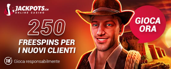 250 giri gratis al casinò online svizzero jackpots.ch