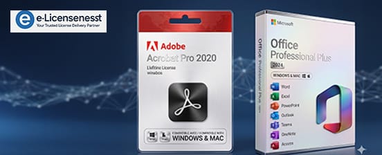 Adobe 2020 und Microsoft Office 2024 mit lebenslanger Lizenz