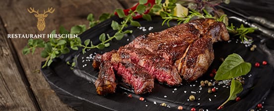 3-Gang-Menü mit Rindsentrecôte