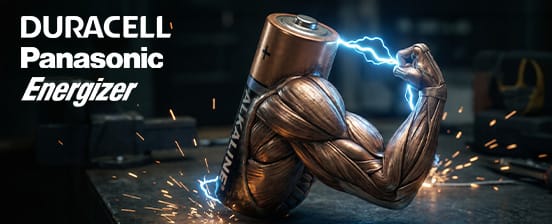 Duracell, Panasonic, Energizer