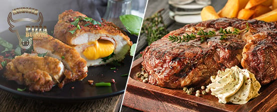 3-Gang-Fitnessteller mit Poulet, Entrecôte oder Cordon bleu