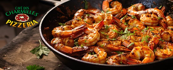 Menu Gambas avec entrée et dessert