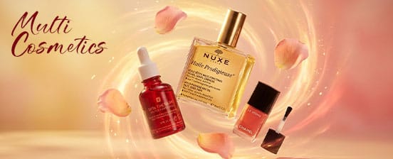 Chanel, Clarins, Nuxe...