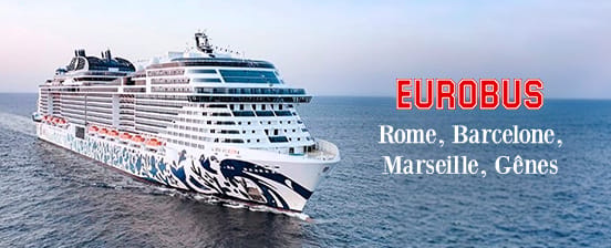 4 nuits sur le MSC Euribia et voyage aller-retour avec EUROBUS