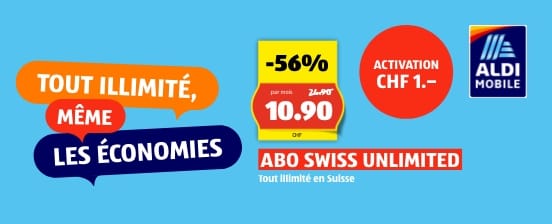 Abonnement ALDI MOBILE Swiss Unlimited