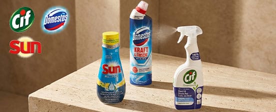 Sun, Cif, Domestos