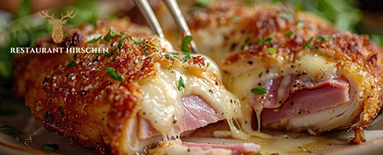 3-Gang-Menü mit saftigem Cordon bleu
