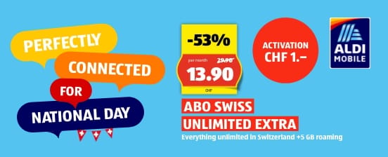 ALDI MOBILE Abo Swiss Unlimited Extra