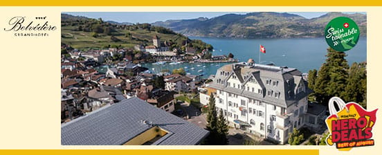 Hôtel 4 étoiles supérieur au bord du lac de Thoune, Belvédère Strandhotel Spiez