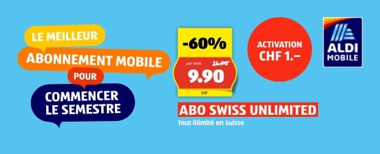 ALDI MOBILE Abo Swiss Unlimited