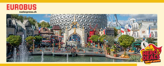 Hin- und Rückfahrt, 2 Eintritte zum Europa-Park und Übernachtung