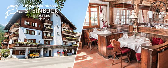 Hôtel 3 étoiles à Klosters, Hotel Restaurant Steinbock